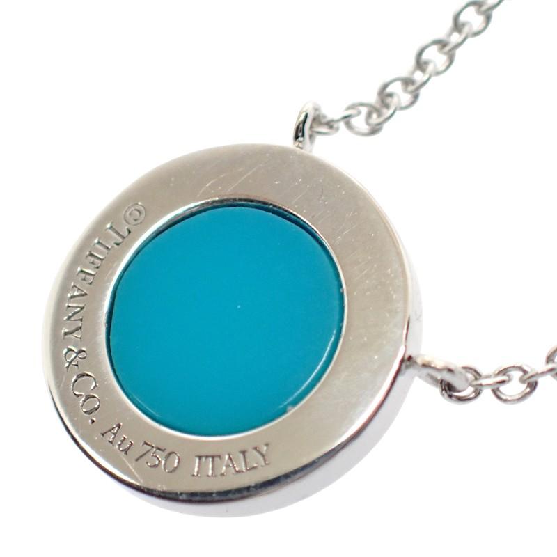 ティファニー TIFFANY&Co. サークルペンダント 67467701 ネックレス K18ホワイトゴールド ターコイズ レディース【中古】【Aランク】の画像