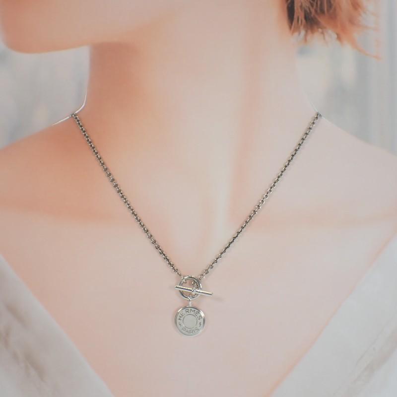 エルメス HERMES アミュレット エクスリブリス H104143B ネックレス シルバー925 レディース ユニセックス【中古】【Aランク】の画像
