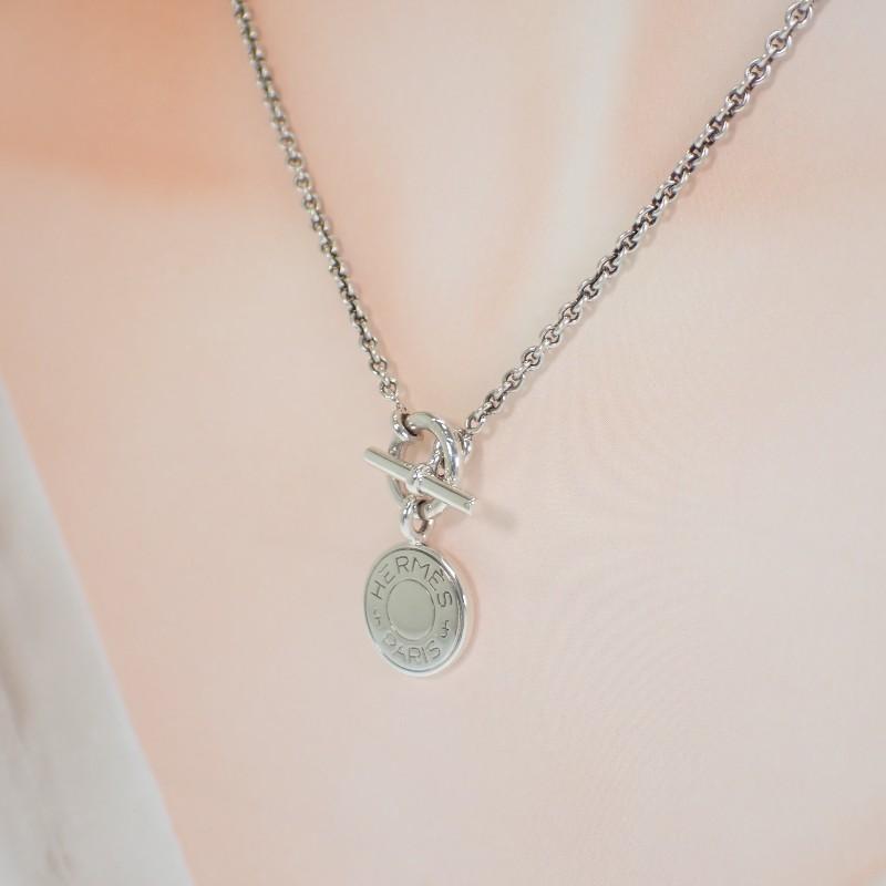 エルメス HERMES アミュレット エクスリブリス H104143B ネックレス シルバー925 レディース ユニセックス【中古】【Aランク】の画像
