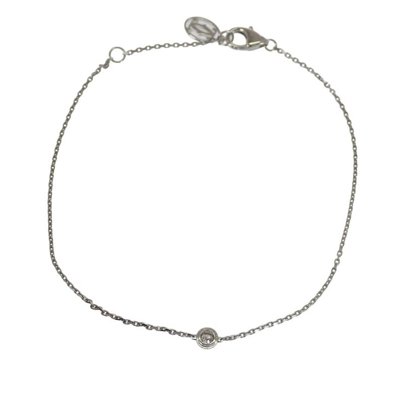 カルティエ CARTIER ダムール XS B6045517 ブレスレット K18ホワイトゴールド 18金 ダイヤモンド 保証書付き 定番 人気【中古】【Aランク】の画像