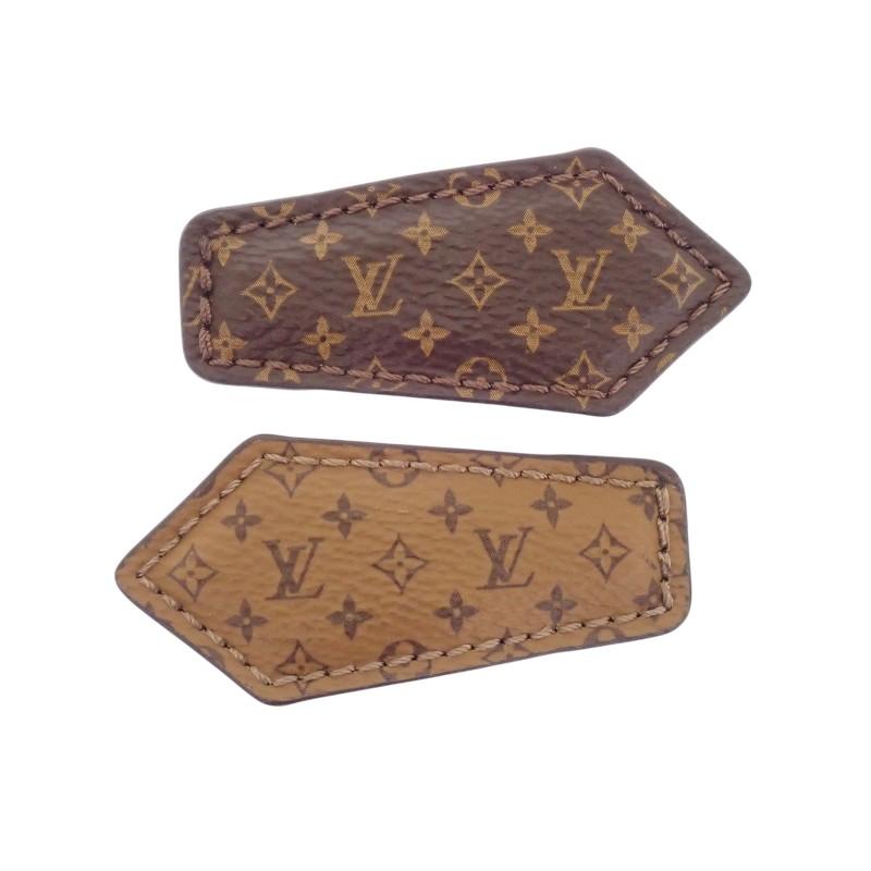ルイヴィトン LOUIS VUITTON バレッタ・LVバックステージミニ M02185 ヘアクリップ モノグラム ブラウン レディース【中古】【Aランク】の画像