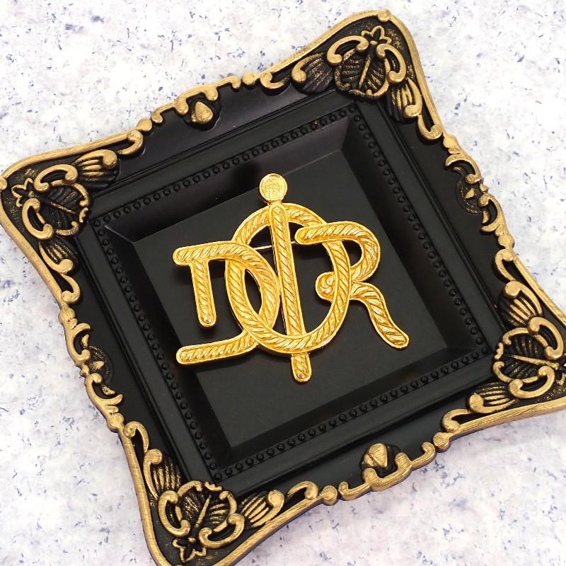 クリスチャンディオール Christian Dior エムブレム ロゴ ヴィンテージ ブローチ メタル ゴールド レディース【中古】【Bランク】 Christian Dior（クリスチャン・ディオール） エムブレム ロゴ
