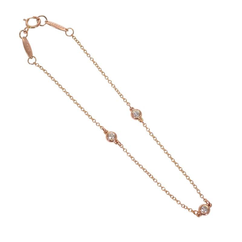 ティファニー TIFFANY&Co. バイザヤード 60141638 ブレスレット K18PG 18金 ピンクゴールド ダイヤモンド レディース【中古】【Aランク】の画像