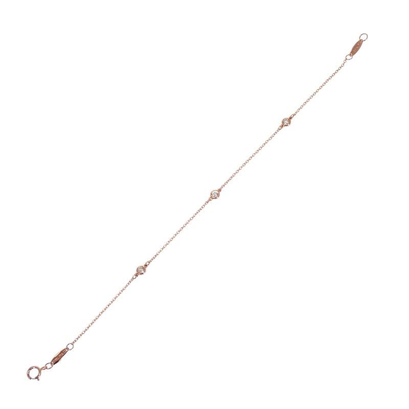 ティファニー TIFFANY&Co. バイザヤード 60141638 ブレスレット K18PG 18金 ピンクゴールド ダイヤモンド レディース【中古】【Aランク】の画像