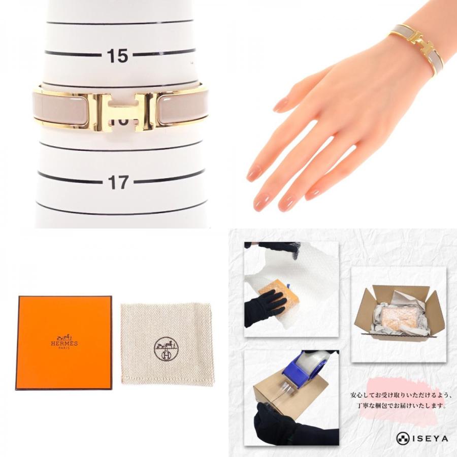 エルメス HERMES クリックHブレスレット H700001FO_19PM バングル メタル ピンクゴールド グレージュ マロングラッセ【中古】【ABランク】_7