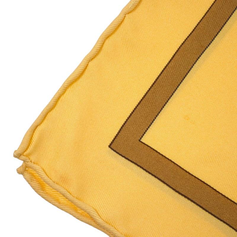 HERMES（エルメス） カレ90 CASSE NOISETTE スカーフ シルク イエロー