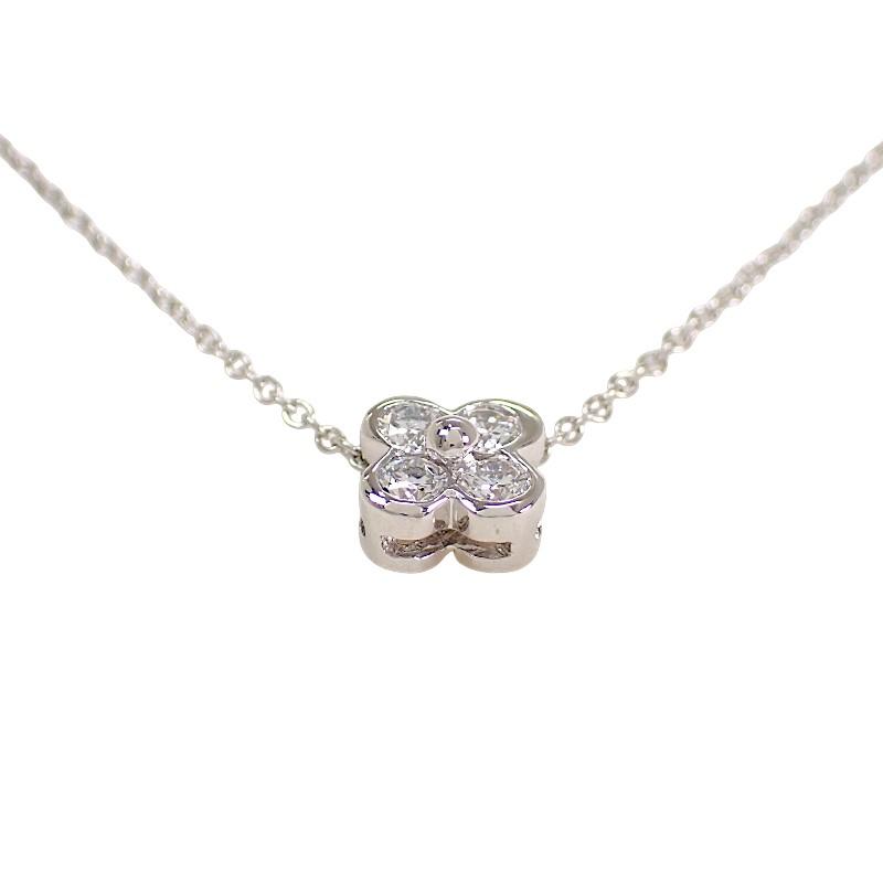 ティファニー TIFFANY&Co. ベゼルセット ネックレス Pt950プラチナ ダイヤモンド シルバー レディース【中古】【Aランク】の画像