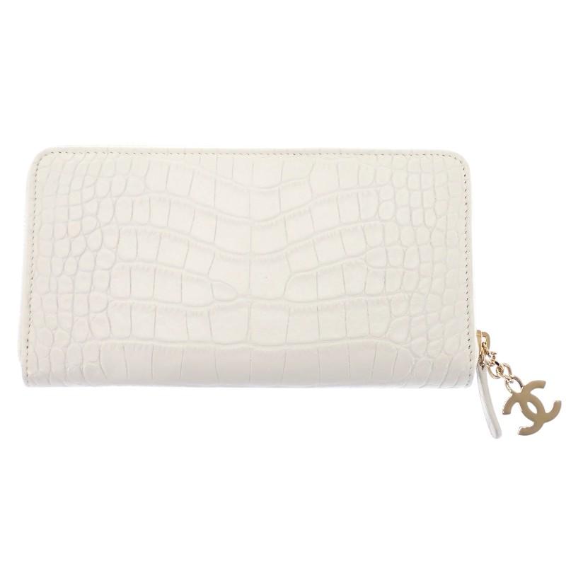 CHANEL（シャネル） ガブリエル ドゥ ラウンドウォレット クロコ型押し 