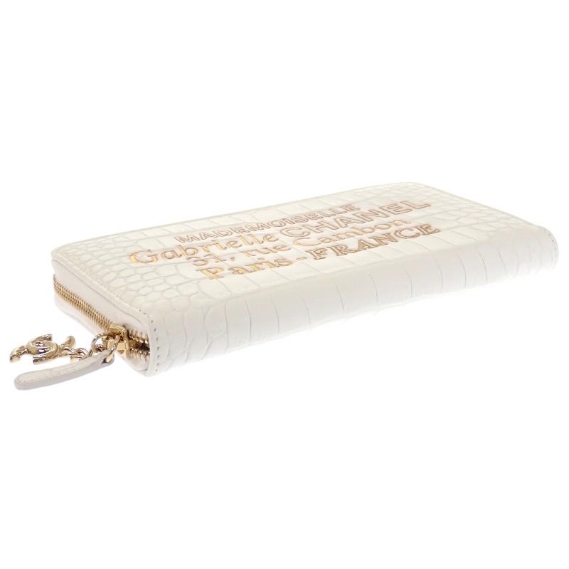 CHANEL（シャネル） ガブリエル ドゥ ラウンドウォレット クロコ型押し 