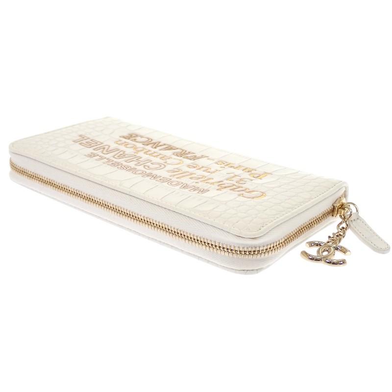 CHANEL（シャネル） ガブリエル ドゥ ラウンドウォレット クロコ型押し 