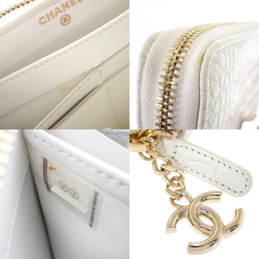 CHANEL（シャネル） ガブリエル ドゥ ラウンドウォレット クロコ型押し 