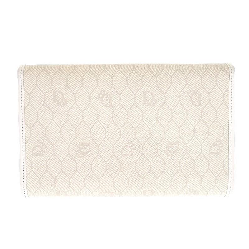 ディオール Dior チェーン ショルダーバッグ PVC レザー ホワイト 白
