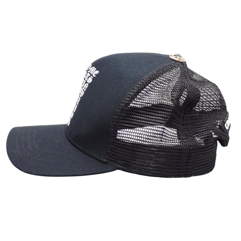 クロムハーツ CHROME HEARTS トラッカーキャップ 2238-304-3401 キャップ コットン ポリエステル ブラック シルバー金具 メンズ【中古】【ABランク】 CHROME HEARTS（クロムハーツ） トラッカーキャップ 2238-304-3401