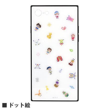 デジモンアドベンチャー Iphonese 第二世代 8 7 対応 スクエアガラスケース ドット絵 ブロック柄 デジモン アニメ ゲーム ホワイト カラフル アイフォン Se Dga 07 Zealダイレクト 通販 Yahoo ショッピング