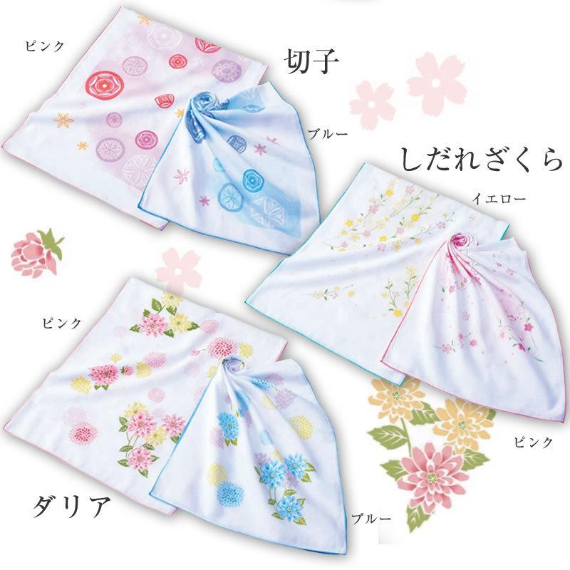 二重ガーゼ手ぬぐい 【約35×90cm】日本製 和柄てぬぐい 花柄 絵