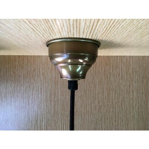 ペンダントライト用 真鍮製 シーリングカップ【生地 古味染め