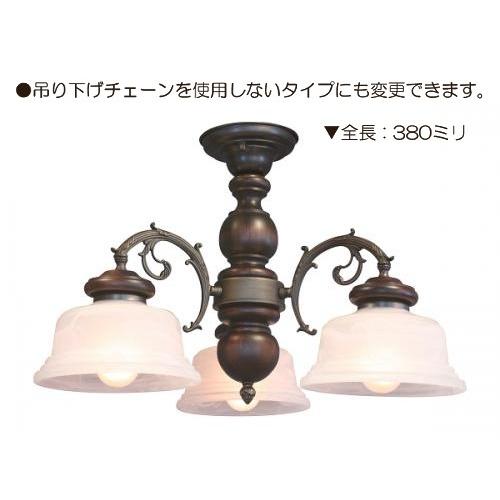 大正浪漫漂う モダンレトロなシャンデリア 【E26-60W×3灯 大正浪漫漂う モダンレトロなシャンデリア 【E26-60W×3灯
