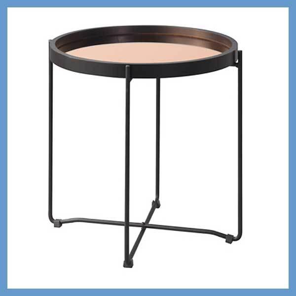 『小型』ラウンドトレーテーブルＳ／ミラー（CIR-501MR）