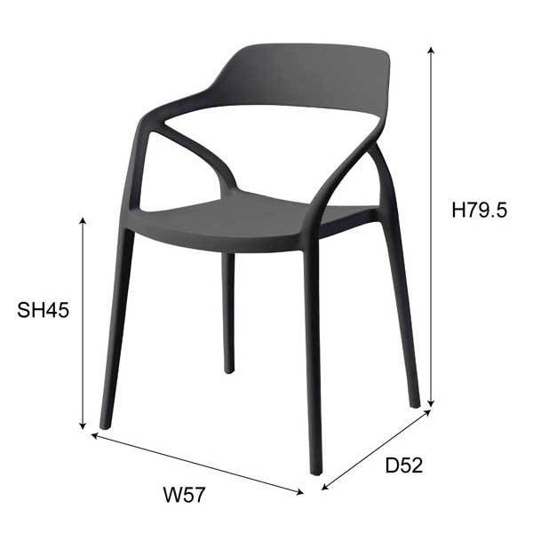 スタッキングチェア／ホワイト　CL-481WH｜ishana｜07