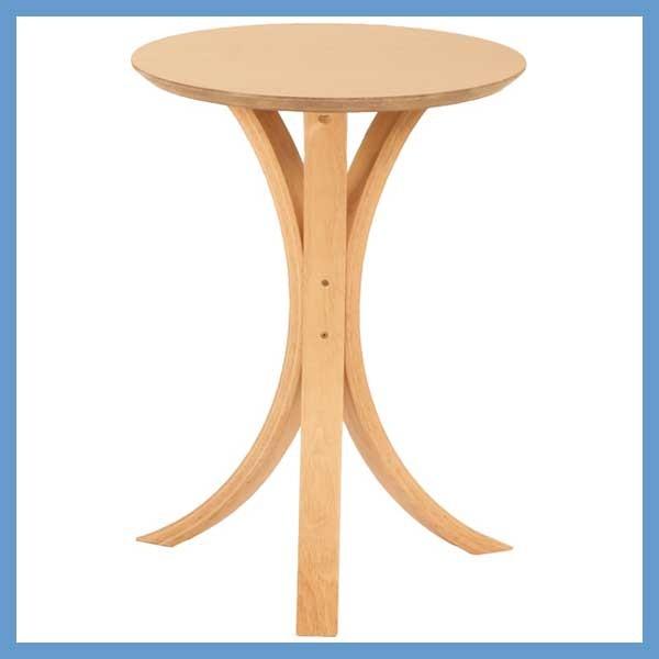 『小型』ウッドラウンドサイドテーブル／ナチュラル