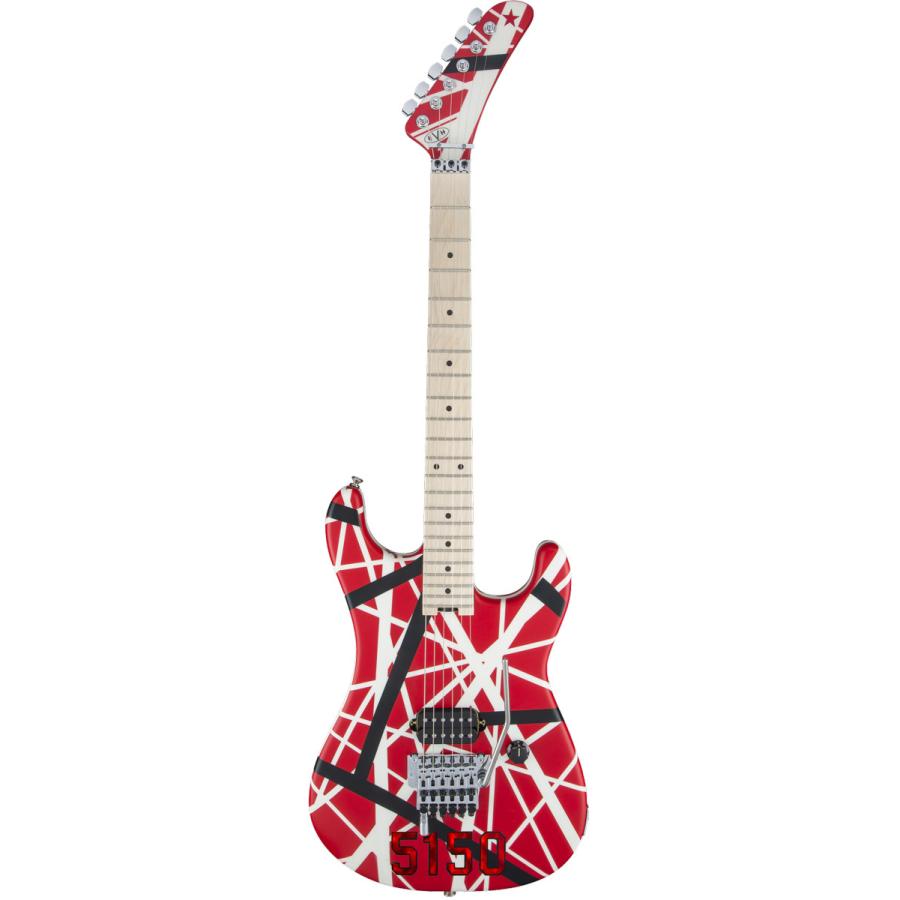 EVH / Striped Series 5150 Red Black White Stripe Transparent