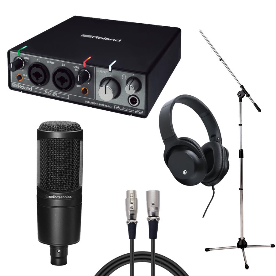 rubix22 AT2020 コンデンサーマイクオーディオインターフェース
