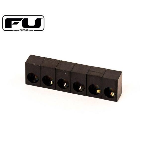 FU-TONE / Titanium Saddle Insert Set 6個セット BLACK(フロイドローズ・アップグレード・パーツ)(お取り寄せ商品)(渋谷店)