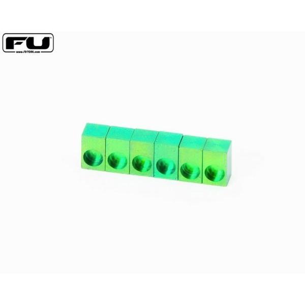 FU-TONE / Titanium Saddle Insert Set 6個セット GREEN(フロイドローズ・アップグレード・パーツ)(お取り寄せ商品)(渋谷店)