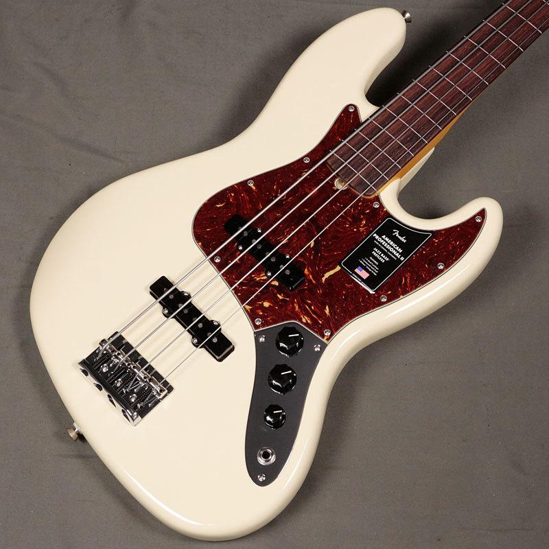 Fender/ American Professional II Jazz Bass Fretless Olympic White