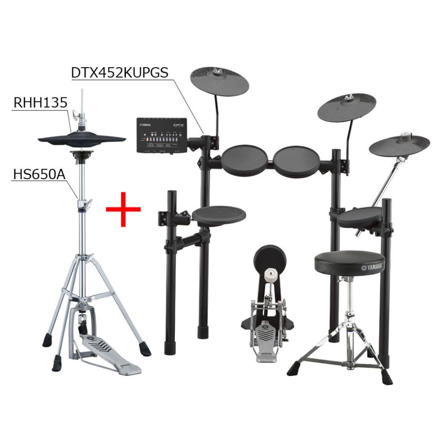 YAMAHA（ヤマハ） YAMAHA / DTX452KUPGS 3シンバル リアルハイハット