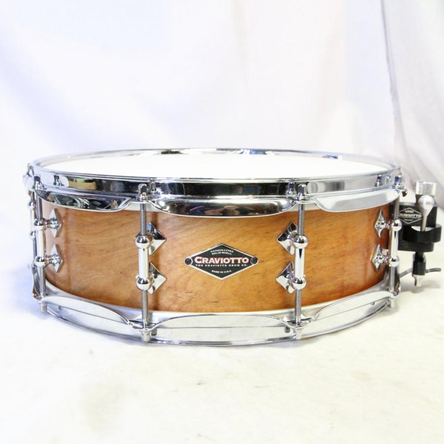 中古)CRAVIOTTO / Solid Cherry 14x4 Snare Drum クラヴィオット 単板