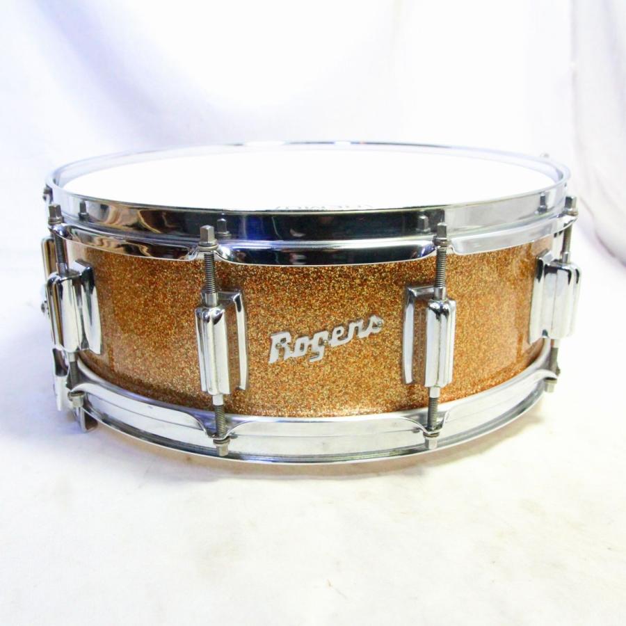 中古)ROGERS / 1960s No.32 Wood Dynasonic 14x5 Sparkling Gold Pearl