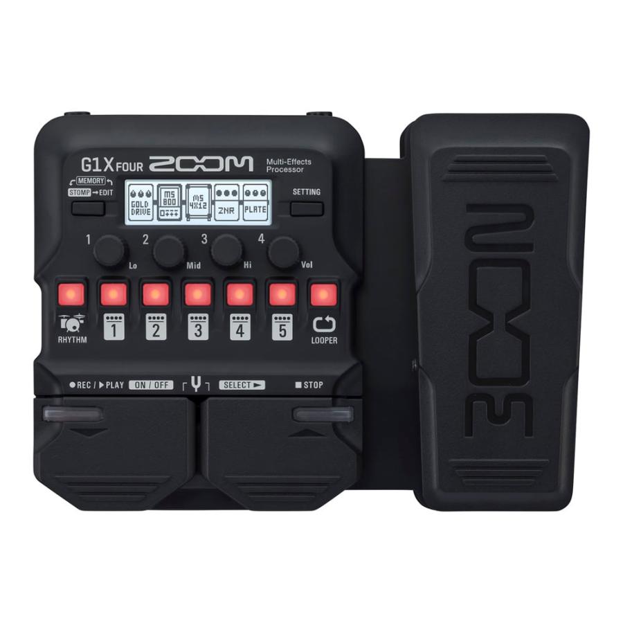 ZOOM / G1X FOUR Guitar Multi-Effects Processor 電池駆動可能 リズム