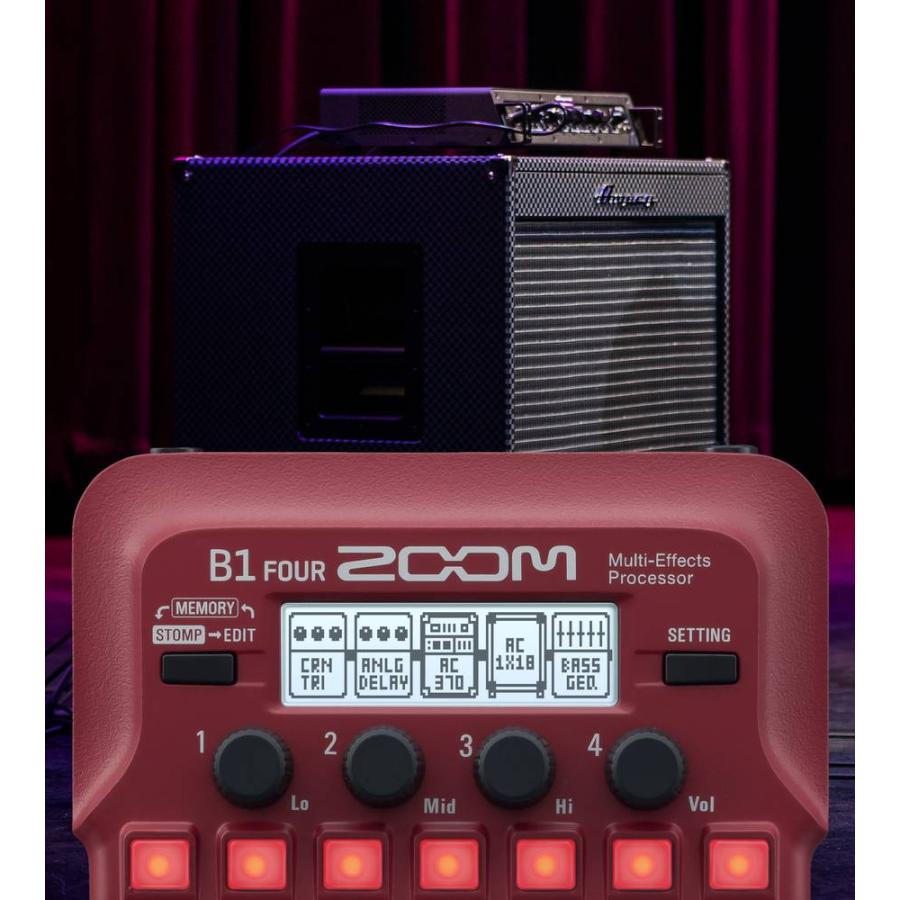 ZOOM / B1 FOUR Bass Multi-Effects Processor ベース用 電池駆動可能