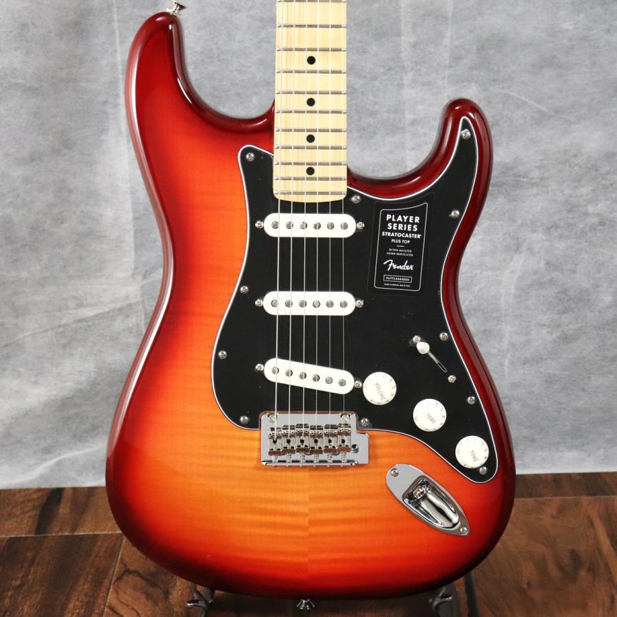ファッションなデザイン Fender Mexico MX21051121)(値下げ)(梅田店) (S/N   Maple Burst Cherry Aged Top Plus Stratocaster Player / エレキギター