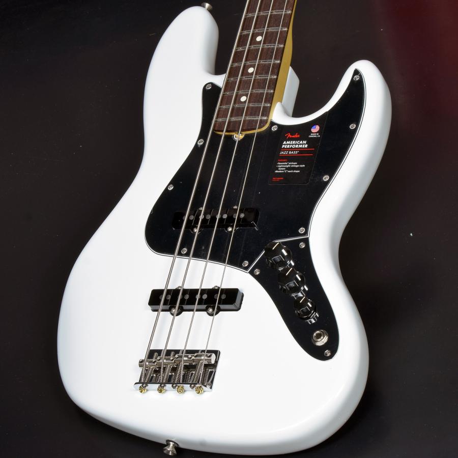【初回限定お試し価格】 タイムセール： 2日12時まで Fender USA American Performer Jazz Bass Rosewood Fingerboard Arctic White 新品特価 YRK +0885978478286 139 800円