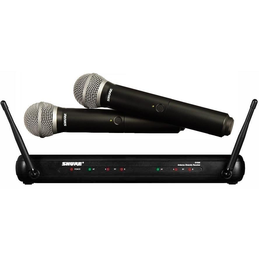 【希少】シュアー SHURE SVX288 PG58 ワイヤレスマイクセット SHURE SVX288/PG58 ワイヤレスマイク2本セット [マイク:PG58×2] [受信