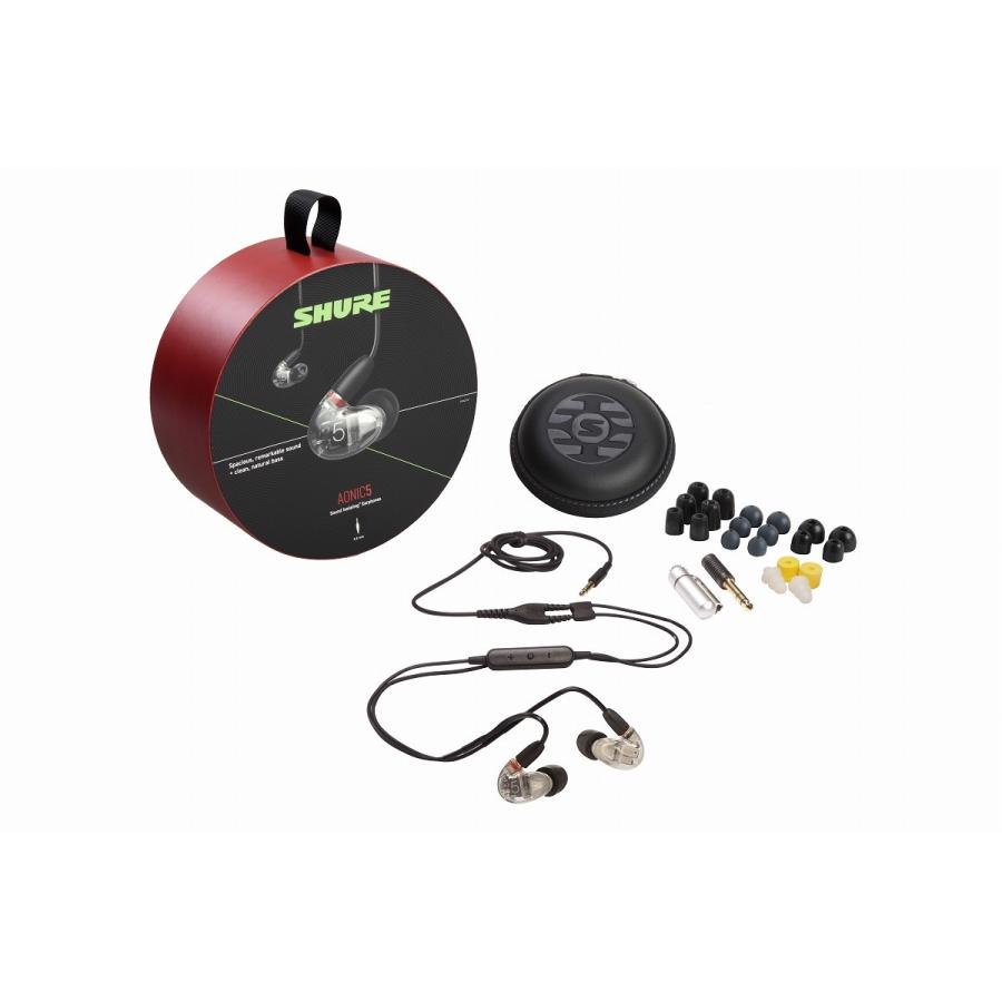 SHURE シュア / AONIC 5 クリア 高遮音性イヤホン (SE53BACL+UNI-A)(お取り寄せ商品)(WEBSHOP)の画像