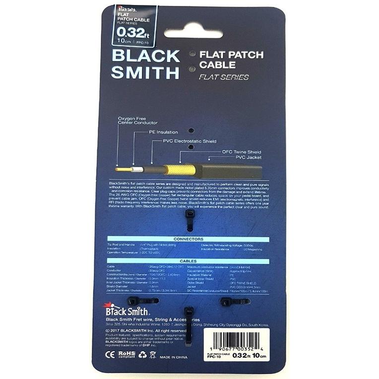 BLACK SMITH / FLAT PATCH CABLE 10cm 0.32ft パッチケーブル(WEBSHOP