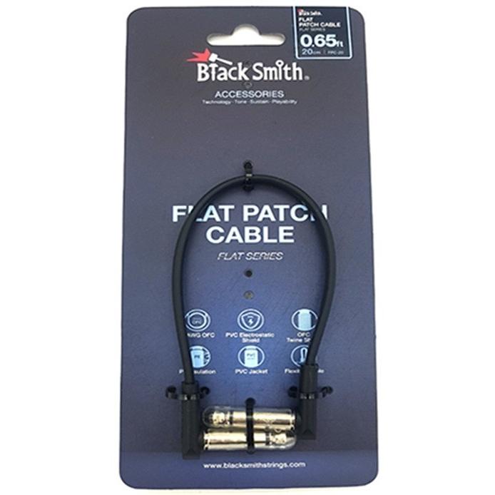 BLACK SMITH FLAT PATCH CABLE 20cm 0.65ft パッチケーブル