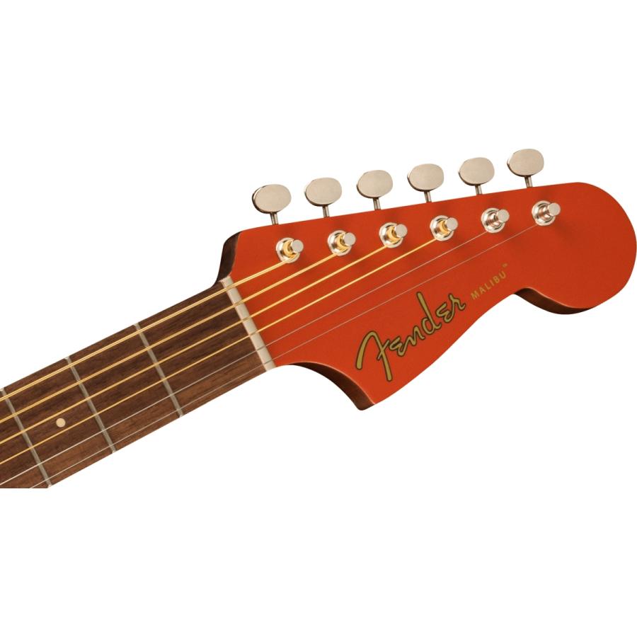 (WEBSHOPクリアランスセール)Fender / Malibu Player Walnut Fingerboard White Pickguard Fiesta Red フェンダー アコギ_5
