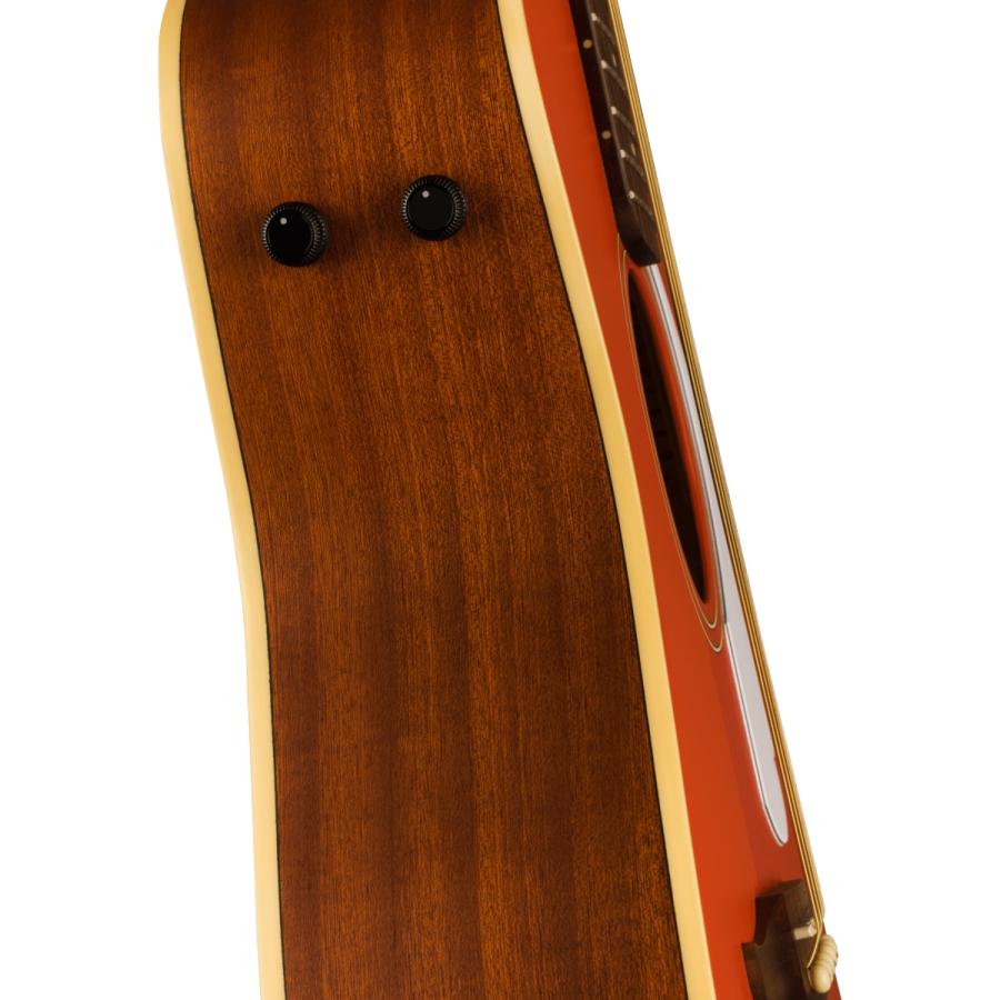 (WEBSHOPクリアランスセール)Fender / Malibu Player Walnut Fingerboard White Pickguard Fiesta Red フェンダー アコギ_7