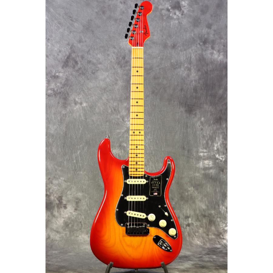 (WEBSHOPクリアランスセール)Fender / American Ultra Luxe Stratocaster Maple Fingerboard Plasma Red Burst フェンダー(3.41kg/2023年製)(S/N US23058095)｜ishibashi｜03