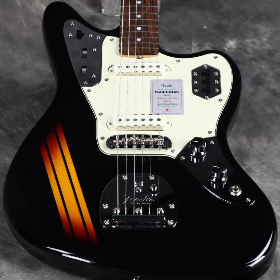 (WEBSHOPクリアランスセール)Fender / MIJ Traditional 2025 Collection 60s Jaguar Rosewood FB Comp Black / 3-Color Sunburst (3.79kg)(S/N JD25010376)の画像