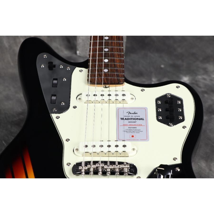 (WEBSHOPクリアランスセール)Fender / MIJ Traditional 2025 Collection 60s Jaguar Rosewood FB Comp Black / 3-Color Sunburst (3.79kg)(S/N JD25010376)の画像