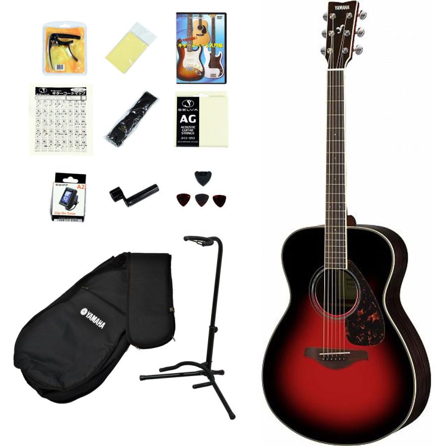 YAMAHA FS830 DSR 実物 ダスクサンレッド アコースティックギター14点入門セット ヤマハ FS-830 フォークギター ブランド買うならブランドオフ YRK +2308111820004 アコギ