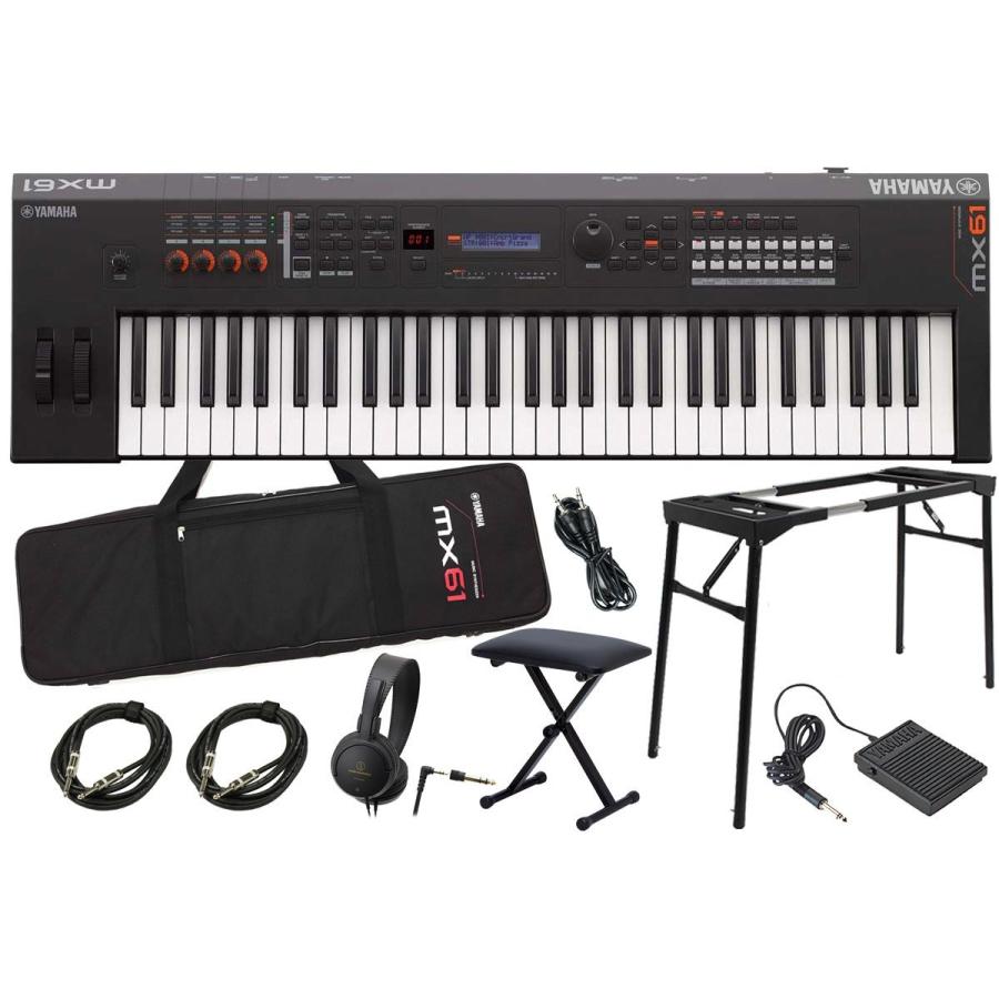 YAMAHA MX61 シンセサイザー 61鍵 動作良好 スタンド付 付属品多数 