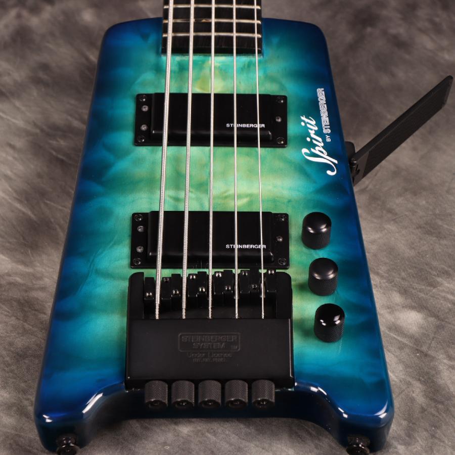Steinberger / Spirit XT-25 Quilt Top Standard Trans Blue (5 Steinberger / Spirit XT-25 Quilt Top Standard Trans Blue (5