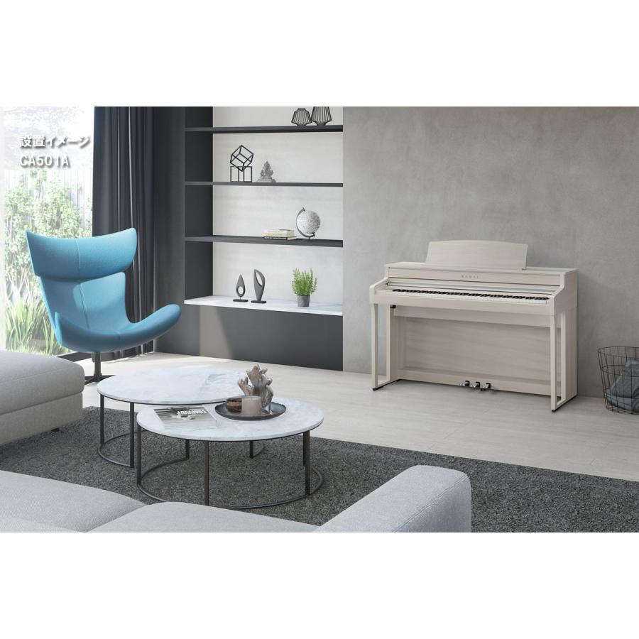 (全国組立設置無料)KAWAI / CA501MW モカウォルナット調 電子ピアノ(レッスン+ケアSETプレゼント)(代引不可)の画像