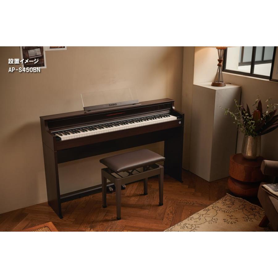 【美品】CASIO 電子ピアノ AP-450BN【無料配送可能】 CASIO デジタルピアノ<セルヴィアーノ>キャビネットタイプ AP